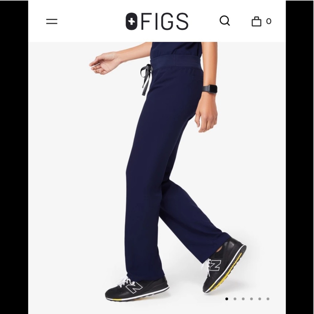 Figs Navy Straight Leg Pants - Picture 12 of 12